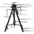 Jmary KP-2264 Professional Aluminium 1.75M Tripod Monopod for All DSLR Cameras (Black)